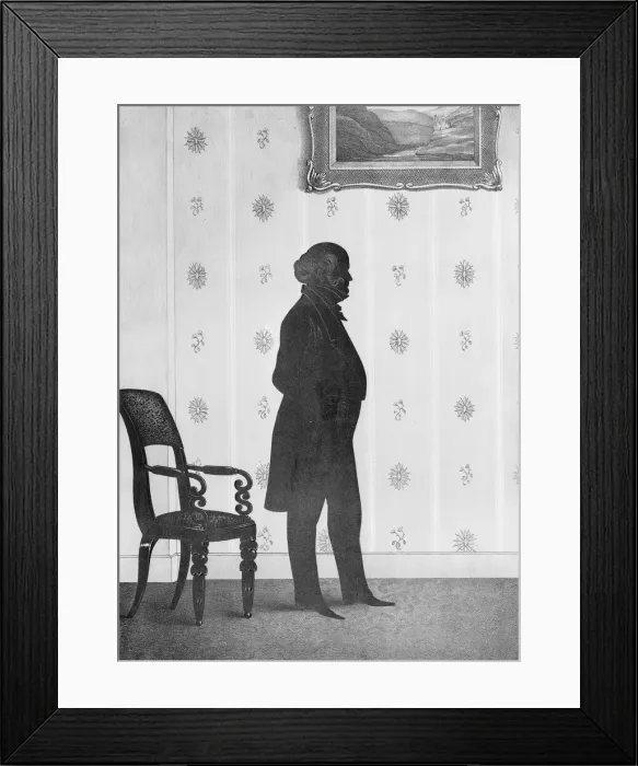 Framed Print : Silhouette Portrait of Martin Van Buren, 1844. Creators: William Henry Brown, E. B Framed Print : Silhouette Portrait of Martin Van Buren, 1844. Creators: William Henry Brown, E. B