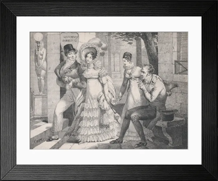 Framed Print : Bonne renommee vaut mieux que ceinture doree, ca. 1820-30 Framed Print : Bonne renommee vaut mieux que ceinture doree, ca. 1820-30