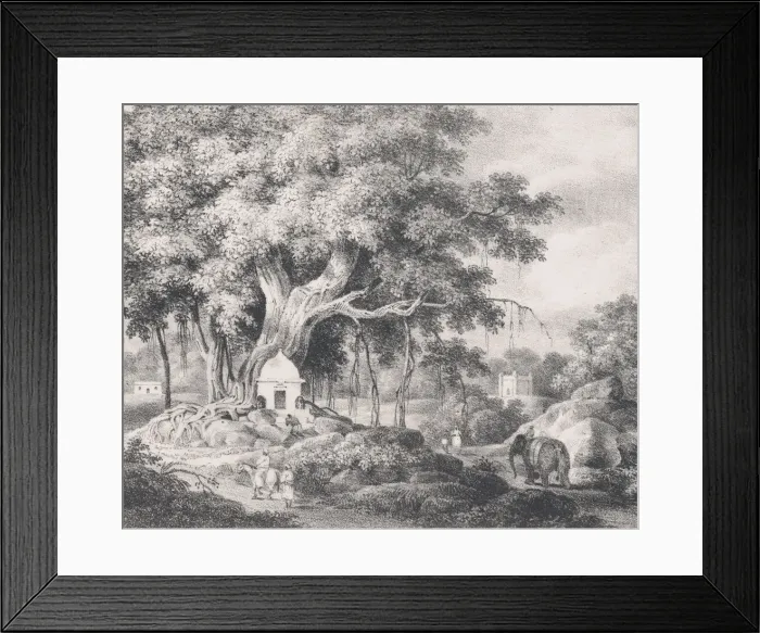 Framed Print : View in Behar, in an Anglo-Indian Album associated with Sir Charles D Oyly, ca. 1828 Framed Print : View in Behar, in an Anglo-Indian Album associated with Sir Charles D Oyly, ca. 1828