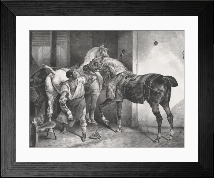 Framed Print : The English Blacksmith, 1822. Creator: Theodore Gericault Framed Print : The English Blacksmith, 1822. Creator: Theodore Gericault