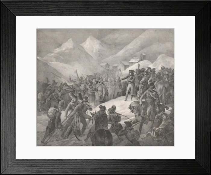 Framed Print : Passage through Mt. Saint-Bernard, 1822. Creator: Theodore Gericault Framed Print : Passage through Mt. Saint-Bernard, 1822. Creator: Theodore Gericault