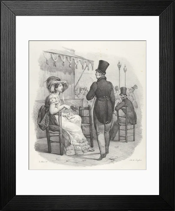 Framed Print : Chap. IV: Elle me regard! Dieu quel bonheur! (She notices me! What happiness!), 1824 Framed Print : Chap. IV: Elle me regard! Dieu quel bonheur! (She notices me! What happiness!), 1824