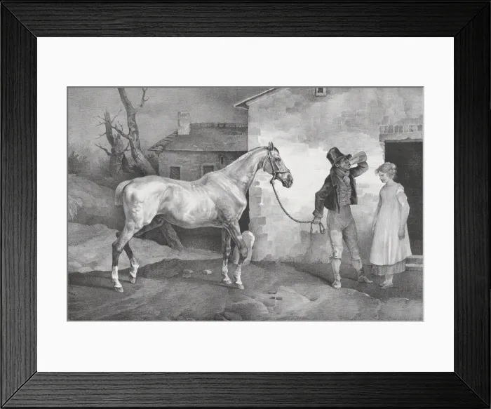 Framed Print : Old Horse at an Inn Door, 1822. Creator: Theodore Gericault