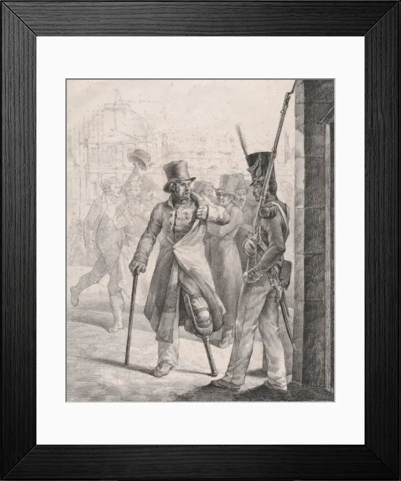 Framed Print : The Swiss Sentry at the Louvre, 1819. Creator: Theodore Gericault Framed Print : The Swiss Sentry at the Louvre, 1819. Creator: Theodore Gericault