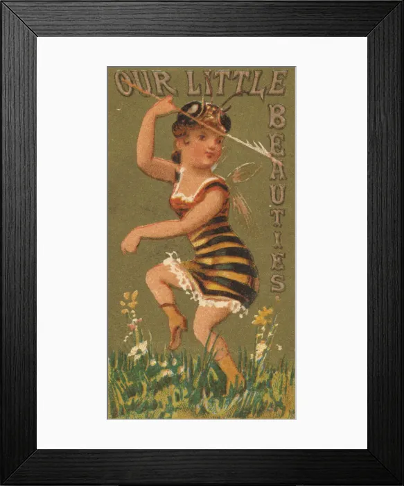 Framed Print : From the Girls and Children series (N58) promoting Our Little Beauties Cigarettes for Framed Print : From the Girls and Children series (N58) promoting Our Little Beauties Cigarettes for