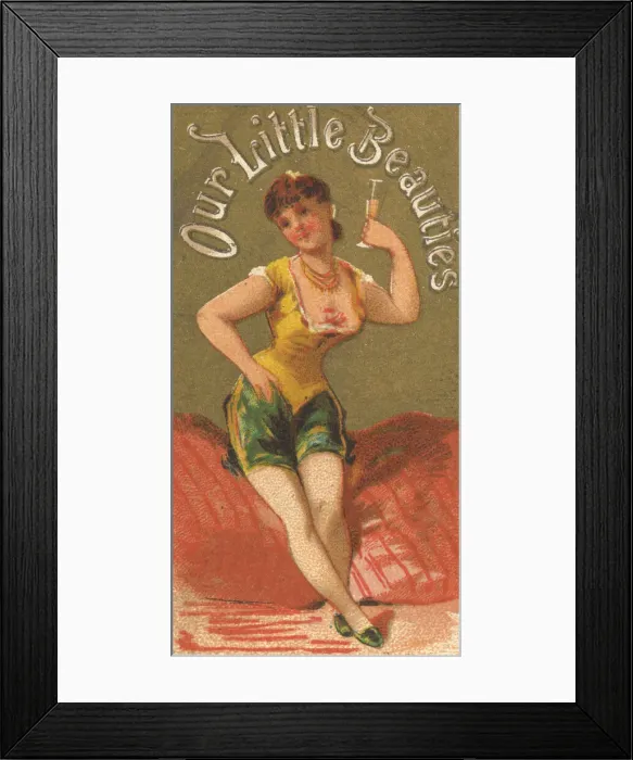 Framed Print : From the Girls and Children series (N58) promoting Our Little Beauties Cigarettes for Framed Print : From the Girls and Children series (N58) promoting Our Little Beauties Cigarettes for