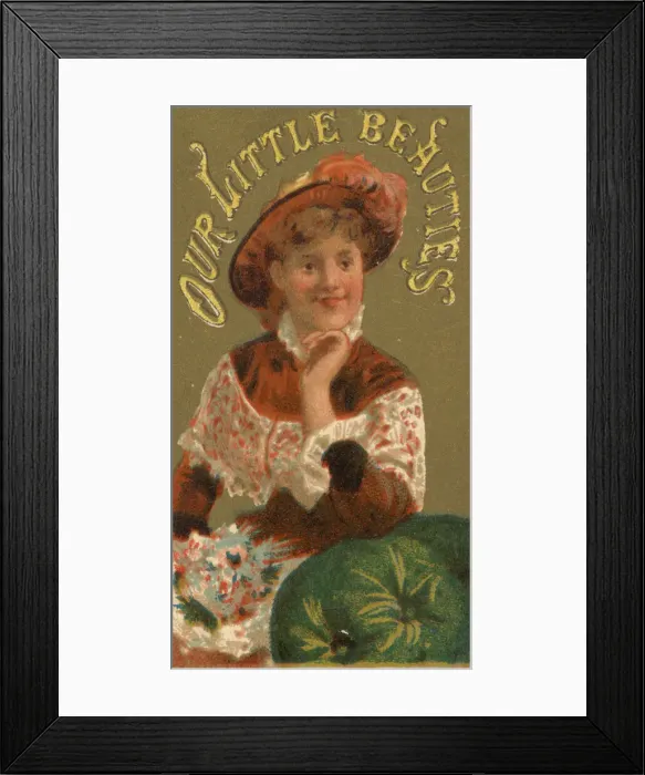 Framed Print : From the Girls and Children series (N58) promoting Our Little Beauties Cigarettes for Framed Print : From the Girls and Children series (N58) promoting Our Little Beauties Cigarettes for