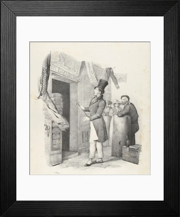 Framed Print : Chap. III: C est Superbe! (How Wonderful!), 1824. Creator: Victor Adam Framed Print : Chap. III: C est Superbe! (How Wonderful!), 1824. Creator: Victor Adam