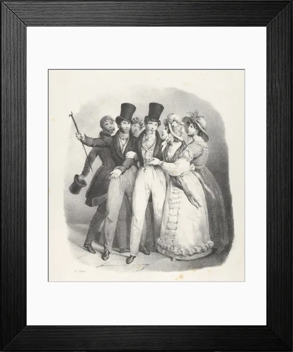Framed Print : Chap. VII: C est aqui m aura (Who will claim me?), 1824. Creator: Victor Adam Framed Print : Chap. VII: C est aqui m aura (Who will claim me?), 1824. Creator: Victor Adam