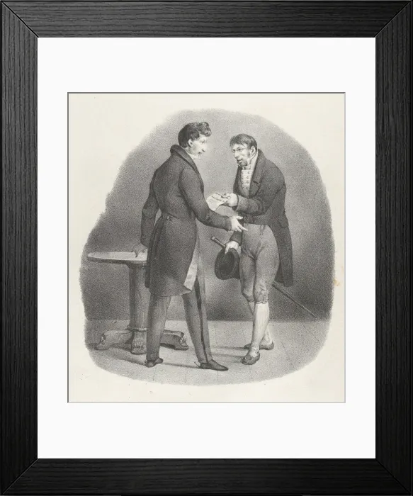 Framed Print : Chap. XII: Je le savais (I thought as much), 1824. Creator: Victor Adam Framed Print : Chap. XII: Je le savais (I thought as much), 1824. Creator: Victor Adam
