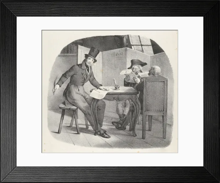 Framed Print : Chap. XV: Ecrivons ala Vielle (Writings for the elderly), 1824 Framed Print : Chap. XV: Ecrivons ala Vielle (Writings for the elderly), 1824