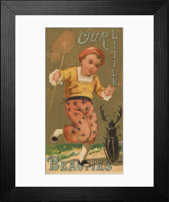 Framed Print : From the Girls and Children series (N58) promoting Our Little Beauties Cigarettes for Framed Print : From the Girls and Children series (N58) promoting Our Little Beauties Cigarettes for