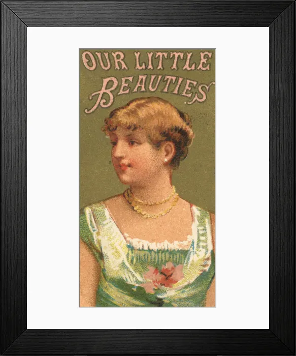 Framed Print : From the Girls and Children series (N58) promoting Our Little Beauties Cigarettes for Framed Print : From the Girls and Children series (N58) promoting Our Little Beauties Cigarettes for