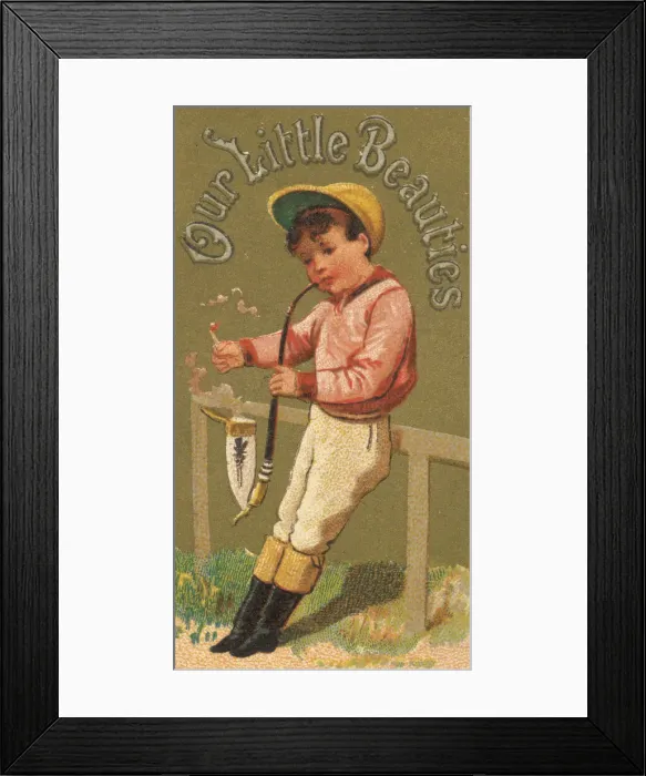 Framed Print : From the Girls and Children series (N58) promoting Our Little Beauties Cigarettes for Framed Print : From the Girls and Children series (N58) promoting Our Little Beauties Cigarettes for