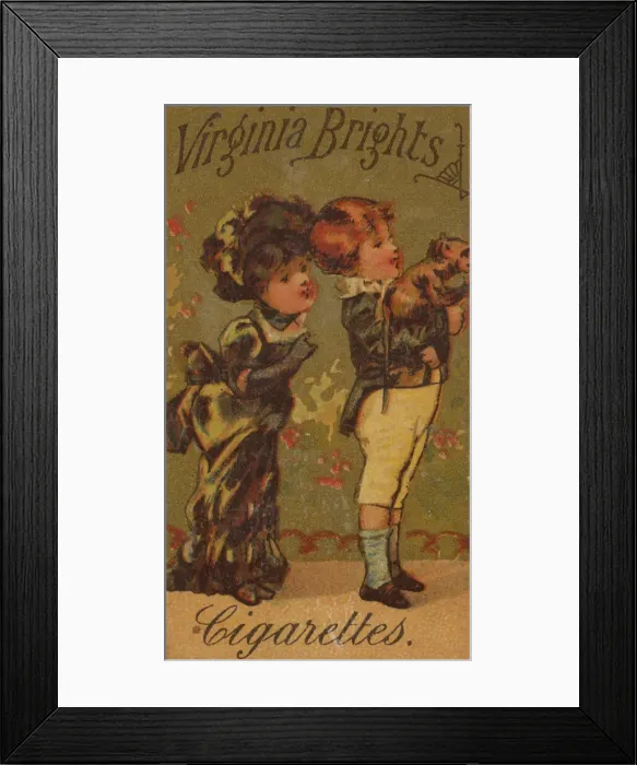 Framed Print : From the Girls and Children series (N64) promoting Virginia Brights Cigarettes for Allen Framed Print : From the Girls and Children series (N64) promoting Virginia Brights Cigarettes for Allen