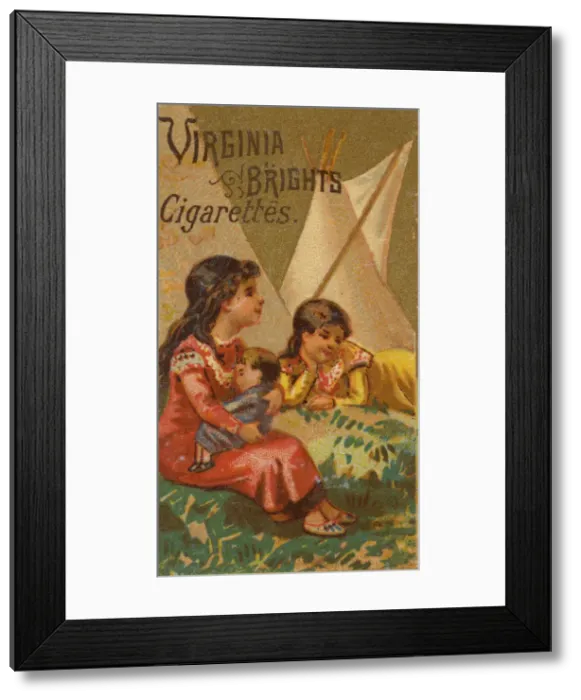 Framed Print : From the Girls and Children series (N64) promoting Virginia Brights Cigarettes for Allen Framed Print : From the Girls and Children series (N64) promoting Virginia Brights Cigarettes for Allen