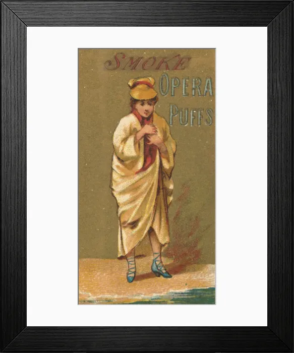 Framed Print : From the Girls and Children series (N65) promoting Opera Puffs Cigarettes for Allen & Framed Print : From the Girls and Children series (N65) promoting Opera Puffs Cigarettes for Allen &