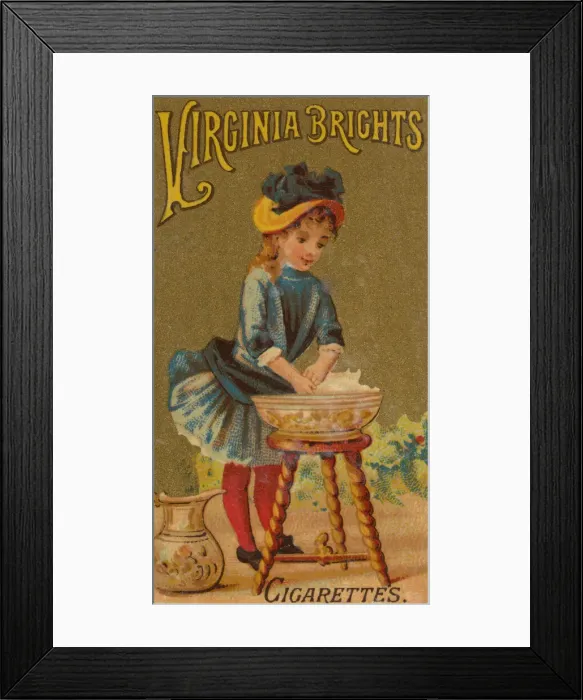 Framed Print : From the Girls and Children series (N64) promoting Virginia Brights Cigarettes for Allen Framed Print : From the Girls and Children series (N64) promoting Virginia Brights Cigarettes for Allen