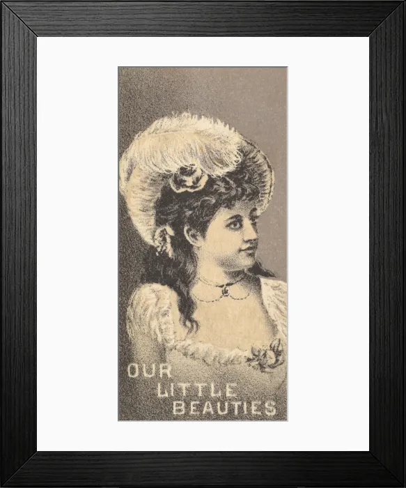 Framed Print : From the Actresses series (N57) promoting Our Little Beauties Cigarettes for Allen & Framed Print : From the Actresses series (N57) promoting Our Little Beauties Cigarettes for Allen &