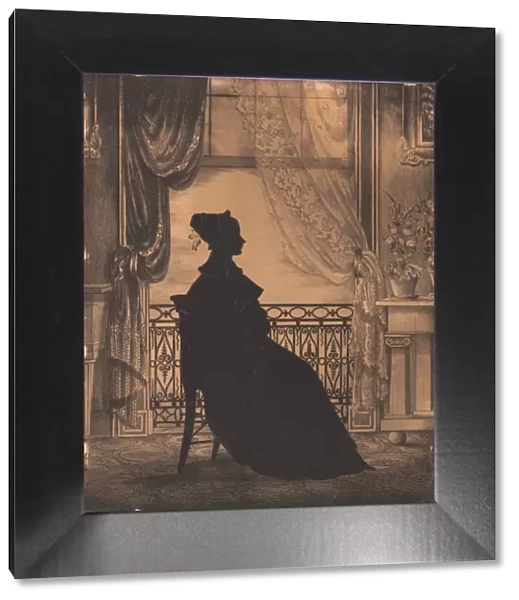Portrait of a Woman before a Window, before 1860. Creator: William Henry Brown