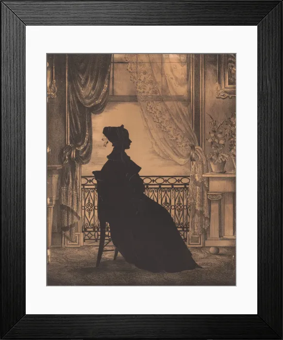 Framed Print : Portrait of a Woman before a Window, before 1860. Creator: William Henry Brown Framed Print : Portrait of a Woman before a Window, before 1860. Creator: William Henry Brown