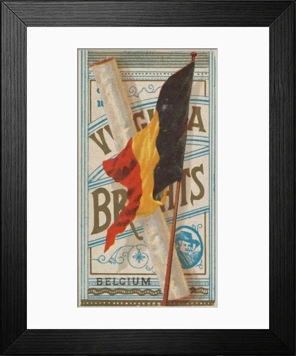 Framed Print : Belgium, from Flags of All Nations, Series 1 (N9) for Allen & Framed Print : Belgium, from Flags of All Nations, Series 1 (N9) for Allen &