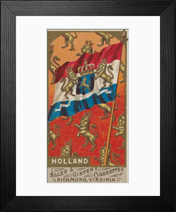 Framed Print : Holland, from Flags of All Nations, Series 1 (N9) for Allen & Framed Print : Holland, from Flags of All Nations, Series 1 (N9) for Allen &