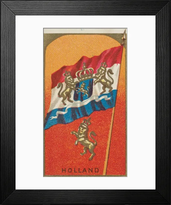 Framed Print : Holland, from Flags of All Nations, Series 1 (N9) for Allen & Framed Print : Holland, from Flags of All Nations, Series 1 (N9) for Allen &