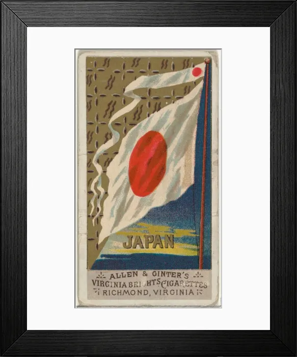 Framed Print : Japan, from Flags of All Nations, Series 1 (N9) for Allen & Ginter Cigarettes Brands Framed Print : Japan, from Flags of All Nations, Series 1 (N9) for Allen & Ginter Cigarettes Brands