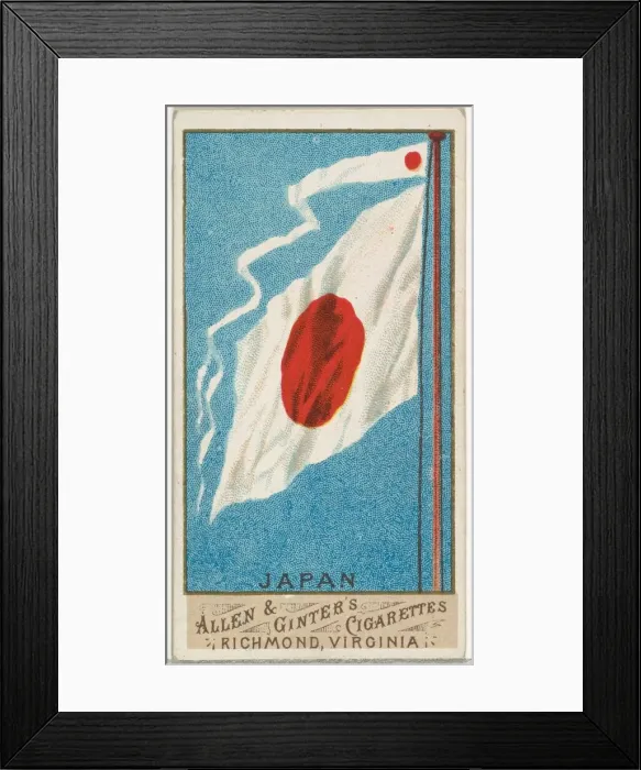 Framed Print : Japan, from Flags of All Nations, Series 1 (N9) for Allen & Ginter Cigarettes Brands Framed Print : Japan, from Flags of All Nations, Series 1 (N9) for Allen & Ginter Cigarettes Brands