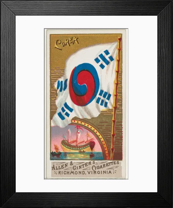 Framed Print : Korea, from Flags of All Nations, Series 1 (N9) for Allen & Ginter Cigarettes Brands Framed Print : Korea, from Flags of All Nations, Series 1 (N9) for Allen & Ginter Cigarettes Brands