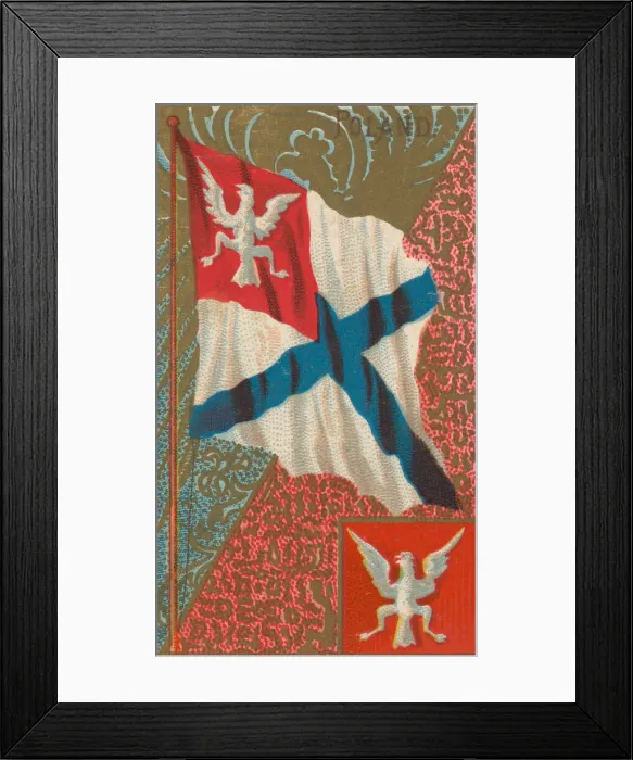 Framed Print : Poland, from Flags of All Nations, Series 2 (N10) for Allen & Framed Print : Poland, from Flags of All Nations, Series 2 (N10) for Allen &