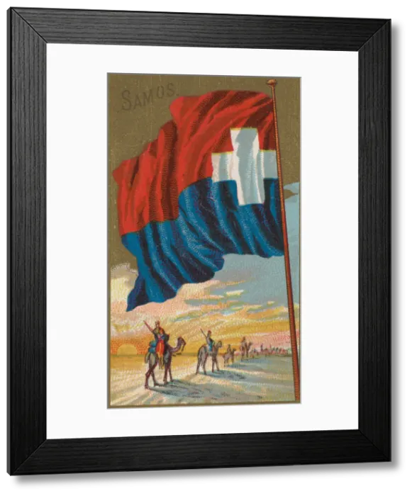 Framed Print : Samos, from Flags of All Nations, Series 2 (N10) for Allen & Ginter Cigarettes Brands Framed Print : Samos, from Flags of All Nations, Series 2 (N10) for Allen & Ginter Cigarettes Brands