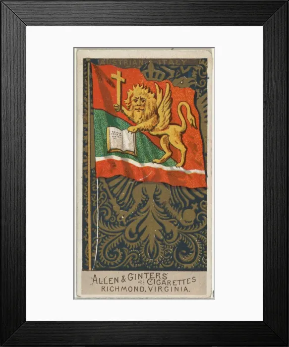 Framed Print : Austrian Italy, from Flags of All Nations, Series 2 (N10) for Allen & Framed Print : Austrian Italy, from Flags of All Nations, Series 2 (N10) for Allen &