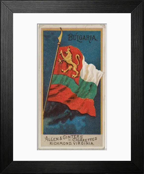 Framed Print : Bulgaria, from Flags of All Nations, Series 2 (N10) for Allen &amp