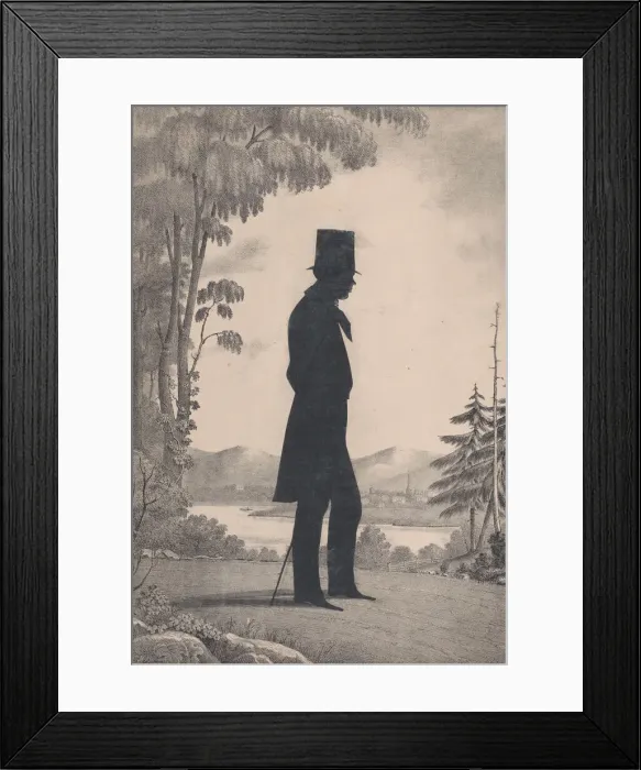 Framed Print : Silhouette of Edward Worth of Saco, Maine, 1828-83. Creator: William Henry Brown Framed Print : Silhouette of Edward Worth of Saco, Maine, 1828-83. Creator: William Henry Brown