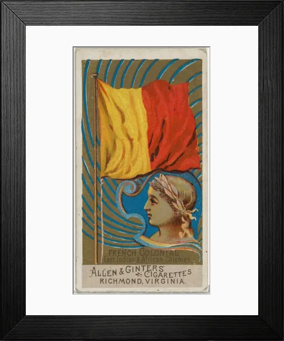 Framed Print : French Colonial East Indian and African Colonies, from Flags of All Nations Framed Print : French Colonial East Indian and African Colonies, from Flags of All Nations