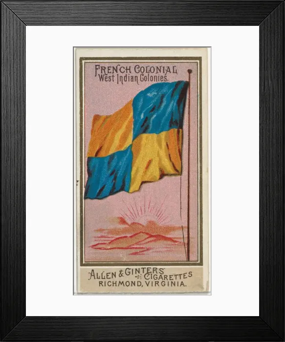 Framed Print : French Colonial West Indian Colonies, from Flags of All Nations Framed Print : French Colonial West Indian Colonies, from Flags of All Nations