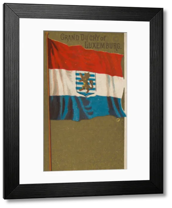 Framed Print : Grand Duchy of Luxemburg, from Flags of All Nations, Series 2 (N10) for Allen & Framed Print : Grand Duchy of Luxemburg, from Flags of All Nations, Series 2 (N10) for Allen &