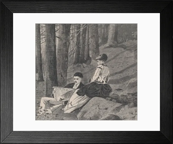 Framed Print : A Quiet Day in the Country (Appletons Journal, Vol. III), June 6, 1870. Creator: Unknown Framed Print : A Quiet Day in the Country (Appletons Journal, Vol. III), June 6, 1870. Creator: Unknown