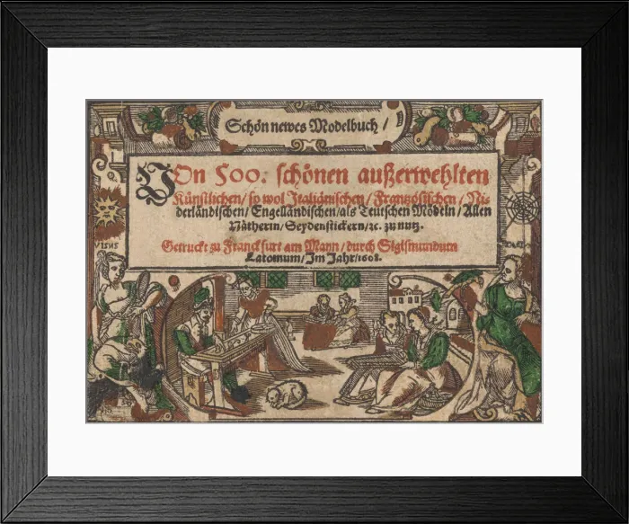 Framed Print : Title page from Schon newes Modelbuch (Page 1r), 1608. Creator: Unknown Framed Print : Title page from Schon newes Modelbuch (Page 1r), 1608. Creator: Unknown