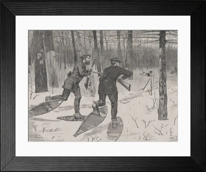 Framed Print : Deer-Stalking in the Adirondacks in Winter (Every Saturday, Vol. II, New Serie Framed Print : Deer-Stalking in the Adirondacks in Winter (Every Saturday, Vol. II, New Serie