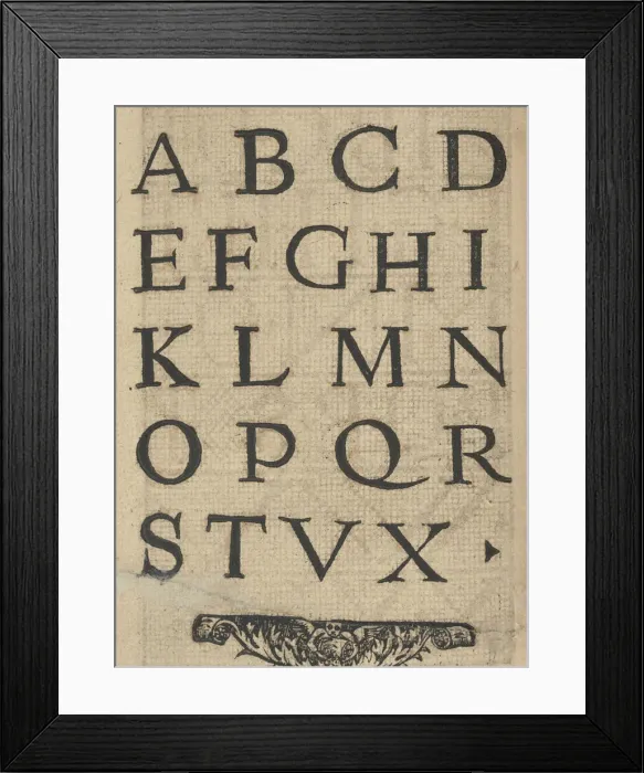 Framed Print : Ce est ung tractat de la noble art de leguille ascavoir ouvraiges de spaigne... page Framed Print : Ce est ung tractat de la noble art de leguille ascavoir ouvraiges de spaigne... page