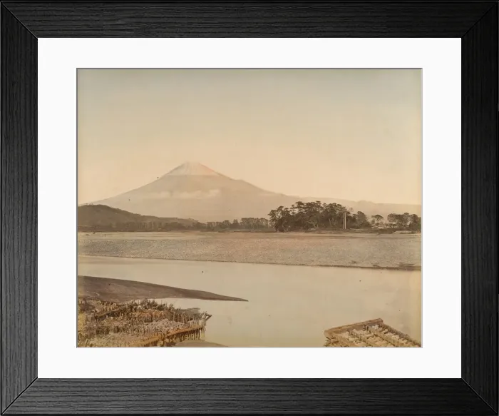 Framed Print : [Landscape with River and Mountain], 1870s. Creator: Unknown