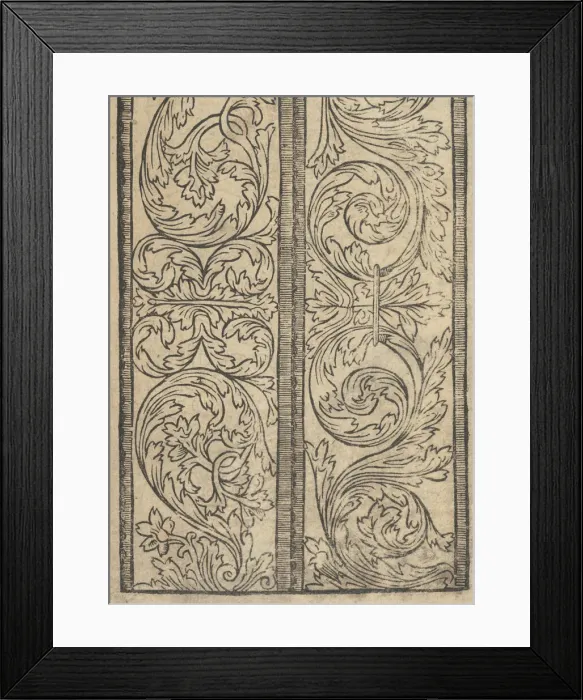 Framed Print : Ce est ung tractat de la noble art de leguille ascavoir ouvraiges de spaigne... page Framed Print : Ce est ung tractat de la noble art de leguille ascavoir ouvraiges de spaigne... page