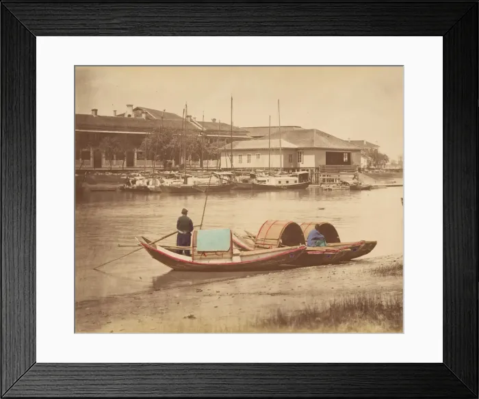 Framed Print : Sampan, 1870s. Creator: Unknown Framed Print : Sampan, 1870s. Creator: Unknown