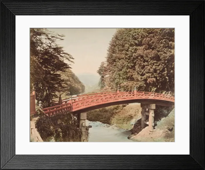 Framed Print : [Red Bridge], 1870s. Creator: Unknown