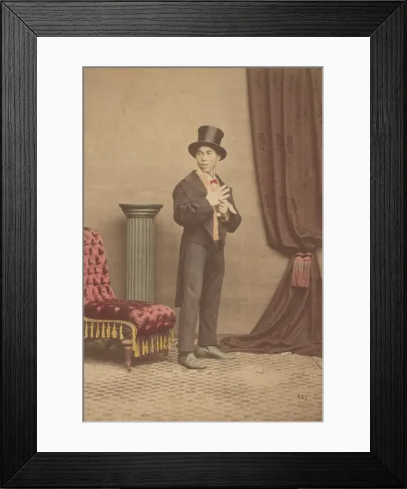 Framed Print : [Studio Portrait of a Japanese Man in Western Clothing], 1880s