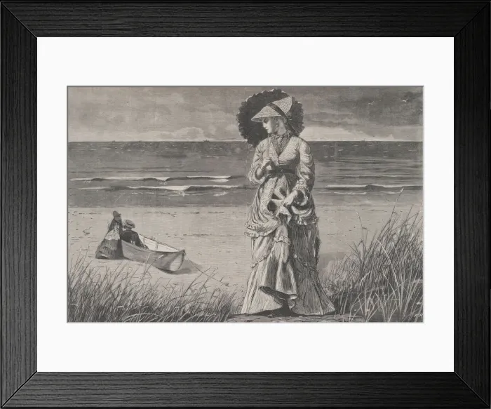Framed Print : On the Beach - Two are Company, Three are None (Harpers Weekly, Vol Framed Print : On the Beach - Two are Company, Three are None (Harpers Weekly, Vol