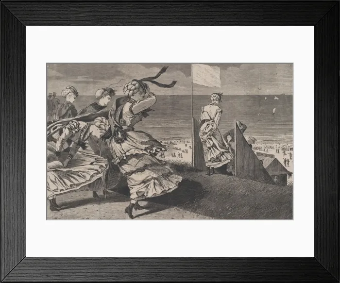 Framed Print : On the Bluff at Long Branch, at the Bathing Hour (Harpers Weekly, Vol Framed Print : On the Bluff at Long Branch, at the Bathing Hour (Harpers Weekly, Vol